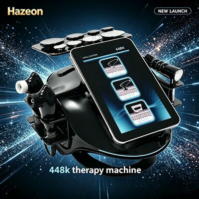 Hazeon 448KHZ Tecar Máquina de terapia RES CET Transferencia de energía RF monopólica Dispositivo de diatermia para el dolor muscular Aliviar la celulitis Reducir el calentamiento profundo