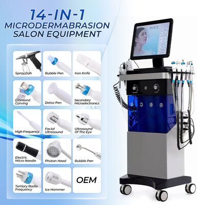 14 en 1 Dispositivo profesional de belleza facial para limpieza profunda Hidratante Estiramiento de la piel