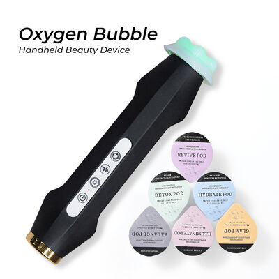 Mini instrumento de burbuja de oxígeno, máquina portátil de belleza de piel con vibración LED, elevación Facial