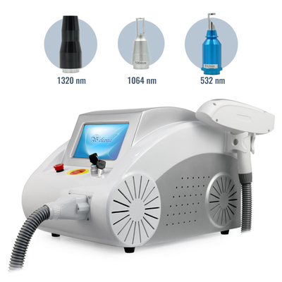 Máquina portátil de eliminación de tatuajes Q con conmutación Nd Yag Laser Carbon Peeling Skin Whting Beauty Machine