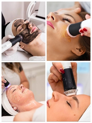 3 en 1 Peeling de chorro de oxígeno Infusión Elevación facial Estiramiento de belleza Cuidado de la piel CO2 Burbuja de oxigenación Exfoliación de oxígeno Máquina facial