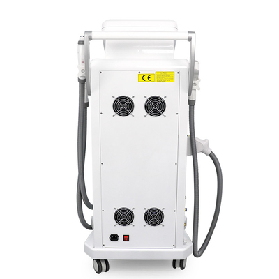 Pantallas dobles 3 en 1 RF multifuncional de levantamiento de cara Nd Yag Laser de eliminación de tatuajes OPT IPL máquina de depilación