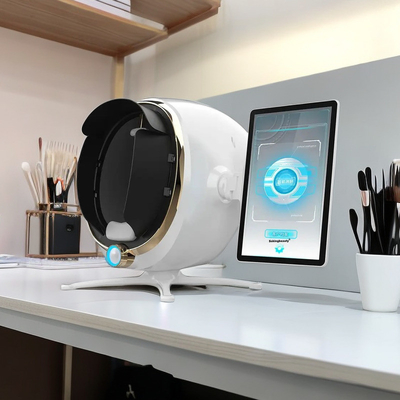Analista de piel 3D portátil Escaner facial Nueva tecnología de inteligencia artificial para análisis corporal del cabello Máquina de diagnóstico de pruebas de piel de salón mejorada