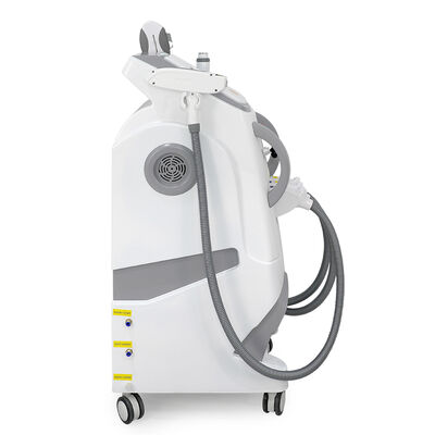 Máquina de belleza láser multifuncional tres en uno con mango vertical, depilación láser indolora y segura, máquina de eliminación de tatuajes láser RF