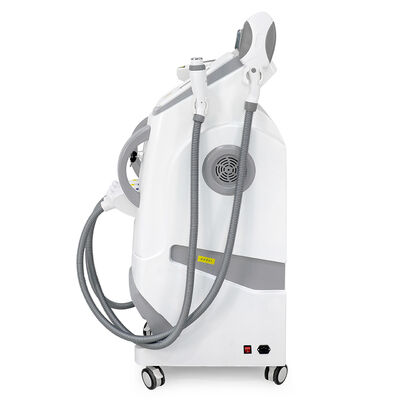 Máquina de belleza láser multifuncional tres en uno con mango vertical, depilación láser indolora y segura, máquina de eliminación de tatuajes láser RF