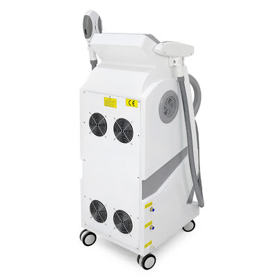 Máquina de belleza láser multifuncional tres en uno con mango vertical, depilación láser indolora y segura, máquina de eliminación de tatuajes láser RF