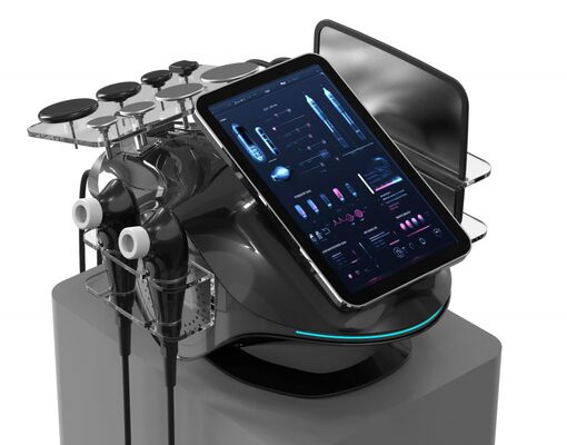 Hazeon 448kHz Tecar Therapy RET CET Dispositivo de endurecimiento corporal Device de fisioterapia de cuidados profundos portátil, instrumento de modelado corporal, dispositivo de eliminación de grasa con 2 sondas de fiebre/1 medidor de fascia