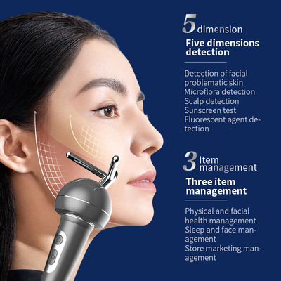 X5 Pro AI Analizador de piel facial Equipo de diagnóstico de piel de salón de escáner facial de espectro múltiple