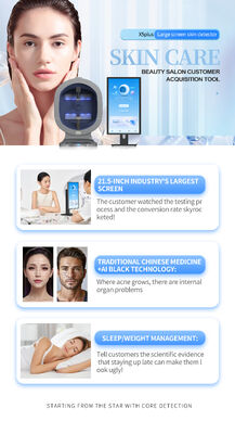 Analizador de piel con espejo mágico AI de espectro múltiple 3D X5 para salón de belleza