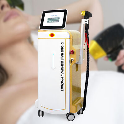 Máquina de depilación láser de diodo de 600W 808nm con refrigeración por hielo y pantalla táctil de 8 pulgadas