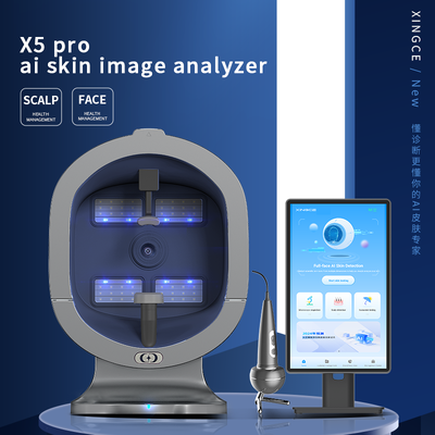 X5 Pro AI Skin Scanner Instrumento de prueba de salón facial de espectro múltiple de 21 pulgadas