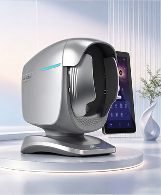 Nuevo analizador de piel facial impulsado por IA: dispositivo de pantalla de 15.6 pulgadas para detección multispectral de humedad y pigmentación de la piel.