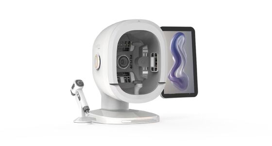 K33 AI Analizador de piel inteligente 8 espectro 3 cámaras Escáner de piel facial