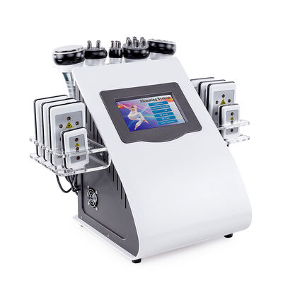 Máquina de adelgazamiento por cavitación al vacío de 6 en 1 con RF y EMS para contorno corporal, reducción de grasa y estiramiento de la piel