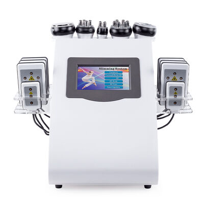 Máquina de adelgazamiento por cavitación al vacío de 6 en 1 con RF y EMS para contorno corporal, reducción de grasa y estiramiento de la piel