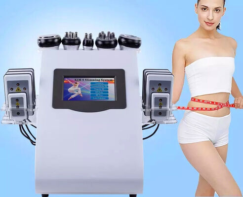 Máquina de adelgazamiento por cavitación al vacío de 6 en 1 con RF y EMS para contorno corporal, reducción de grasa y estiramiento de la piel