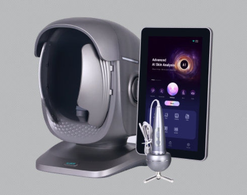 Nuevo analizador de piel facial profesional impulsado por IA: Dispositivo de pantalla de 15.6 pulgadas para detección multispectral de humedad y pigmentación de la piel.