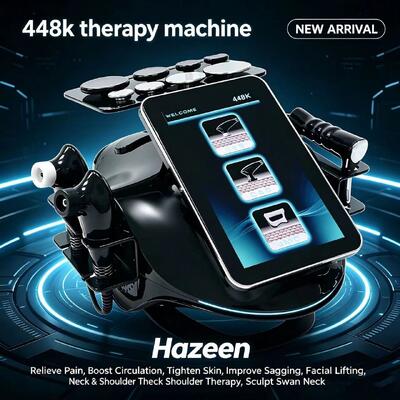 Hazeen 448Khz Tecar Dispositivo de terapia para fisioterapia alivio del dolor y reducción de la celulitis, frecuencia 448kHz, alta potencia 500W