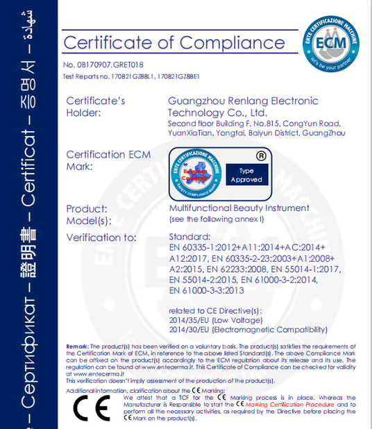 China Guangzhou Renlang Electronic Technology Co., Ltd. Certificaciones