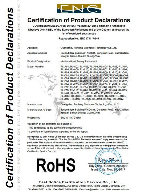 Porcelana Guangzhou Renlang Electronic Technology Co., Ltd. Certificaciones
